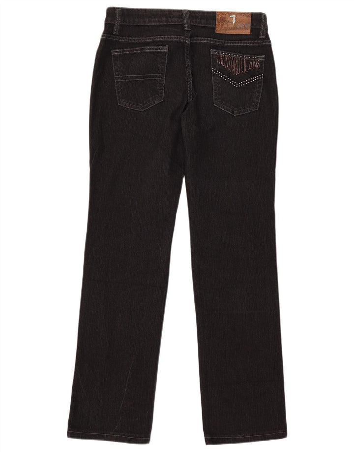 Trussardi Womens Straight Jeans W28 L29 Black Cotton