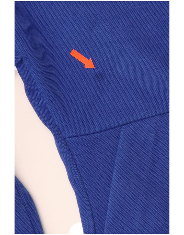 ADIDAS Womens Graphic Zip Hoodie Sweater UK 12/14 Medium Blue Cotton