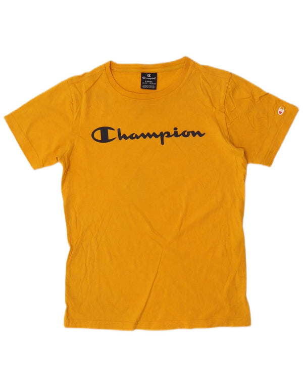Champion Girls Graphic T-Shirt Top 11-12 Years Large Yellow
