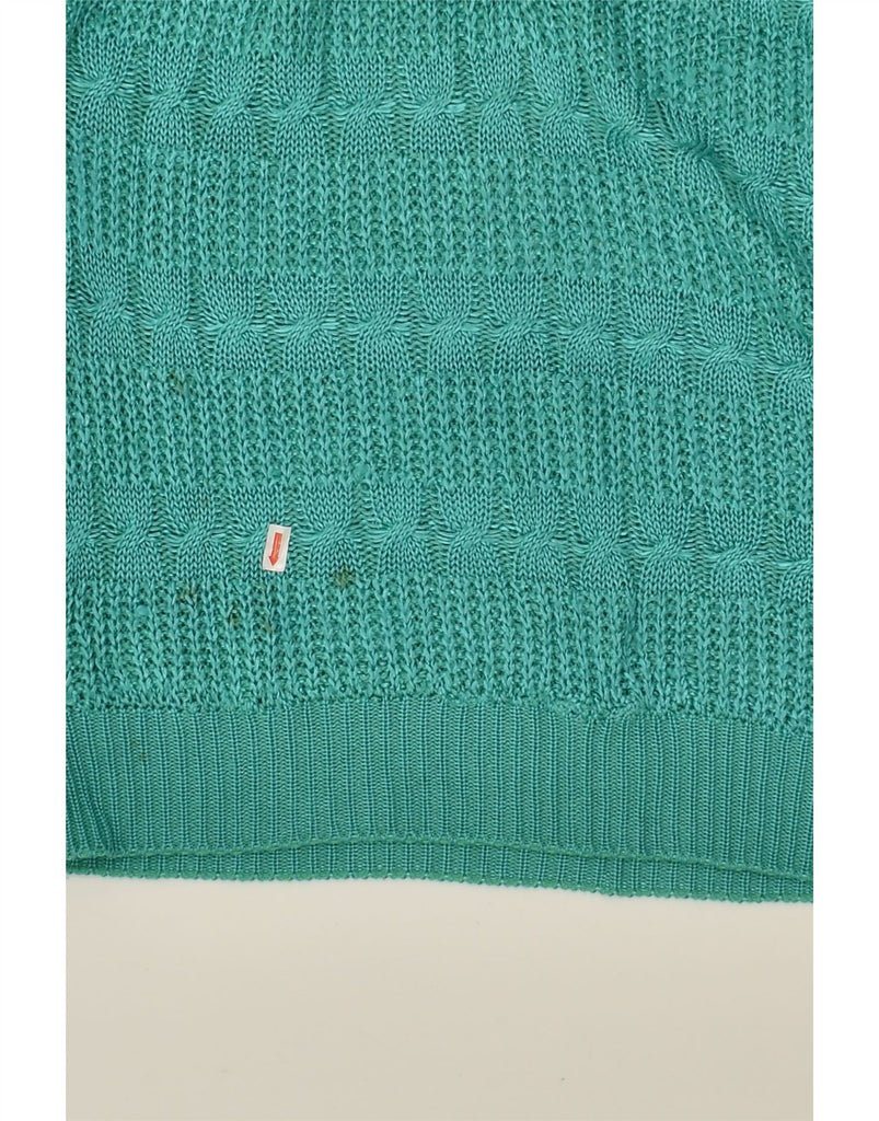 MALINA WONG Womens Crew Neck Jumper Sweater EU 40 Medium Turquoise | Vintage Malina Wong | Thrift | Second-Hand Malina Wong | Used Clothing | Messina Hembry 