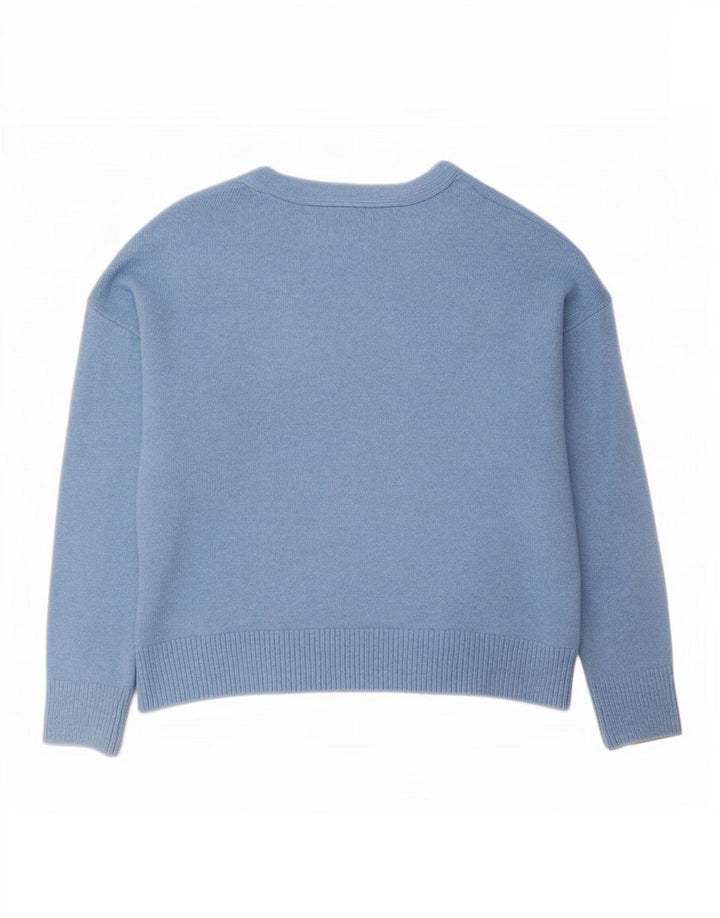 Marks & Spencer Womens Oversized Cardigan Sweater UK 10 Small Blue