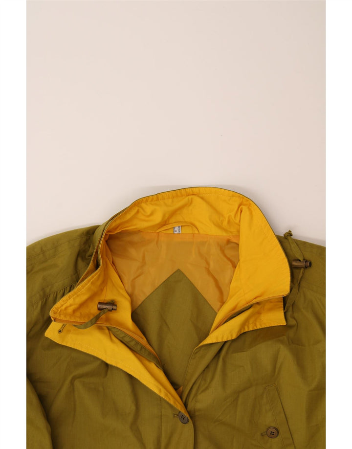 VINTAGE Womens Loose Fit Utility Jacket UK 12 Medium Khaki Vintage Vintage and Second-Hand Vintage from Messina Hembry 