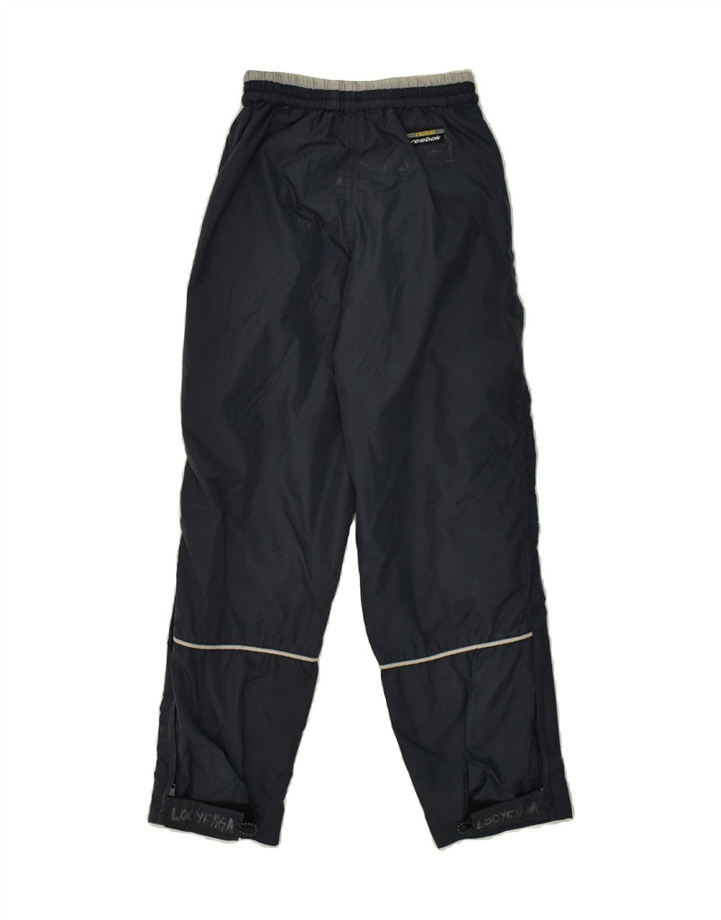 REEBOK Boys Waterproof Trousers 3-4 Years Small Navy Blue Nylon | Vintage Reebok | Thrift | Second-Hand Reebok | Used Clothing | Messina Hembry 