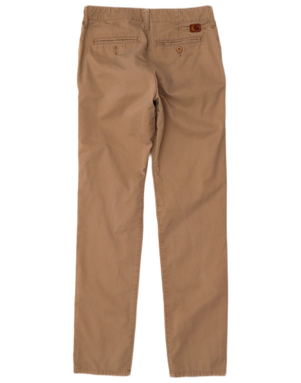 Carhartt Mens Slim Chino Trousers W28 L32 Beige Polyester