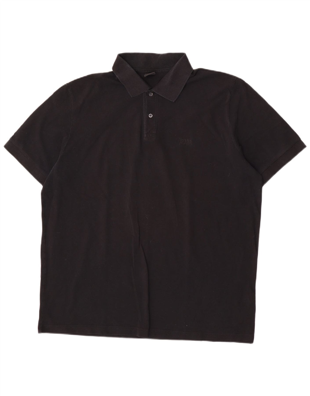 Hugo Boss Mens Polo Shirt 2XL Black Cotton