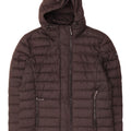 Superdry Mens Hooded Padded Jacket UK 46 3XL Grey Polyester