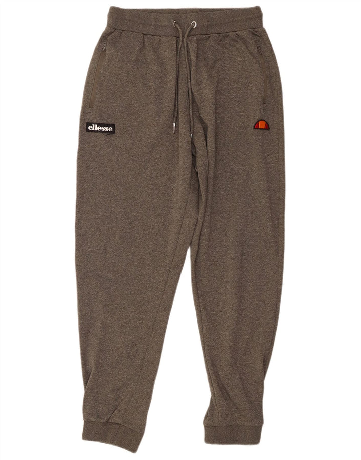 ELLESSE Mens Tracksuit Trousers Joggers Large  Grey Flecked Polyester