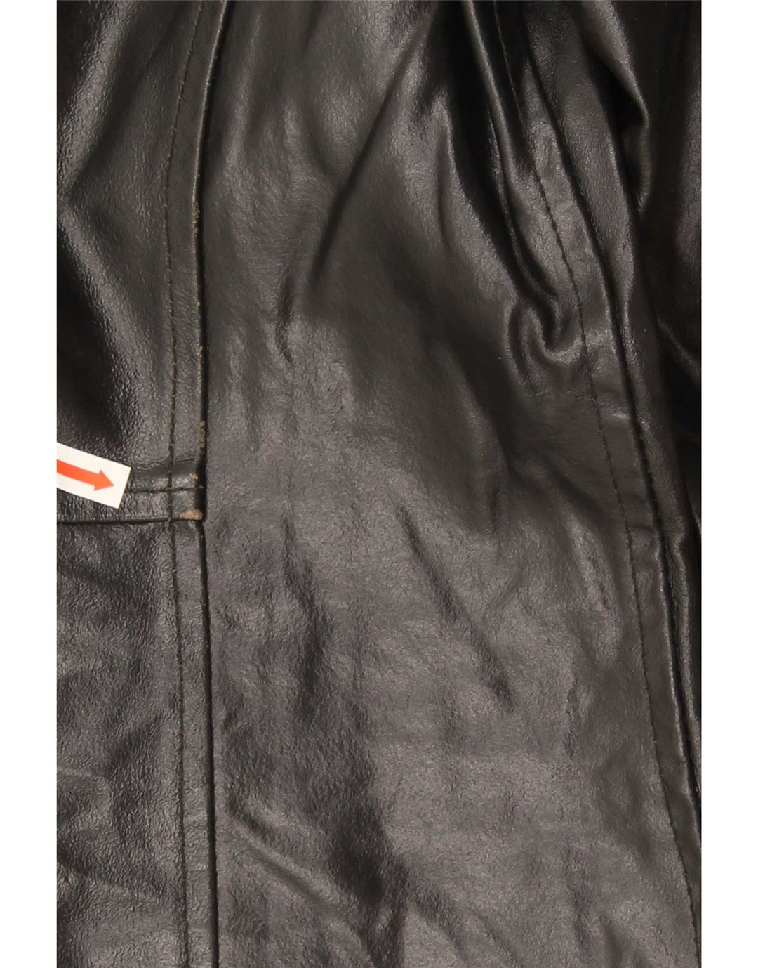 Vintage Womens Leather Coat UK 14 Medium Black