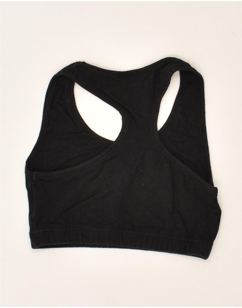 ELLESSE Womens Graphic Sport Bra Top UK 8 Small  Black Cotton Vintage Ellesse and Second-Hand Ellesse from Messina Hembry 
