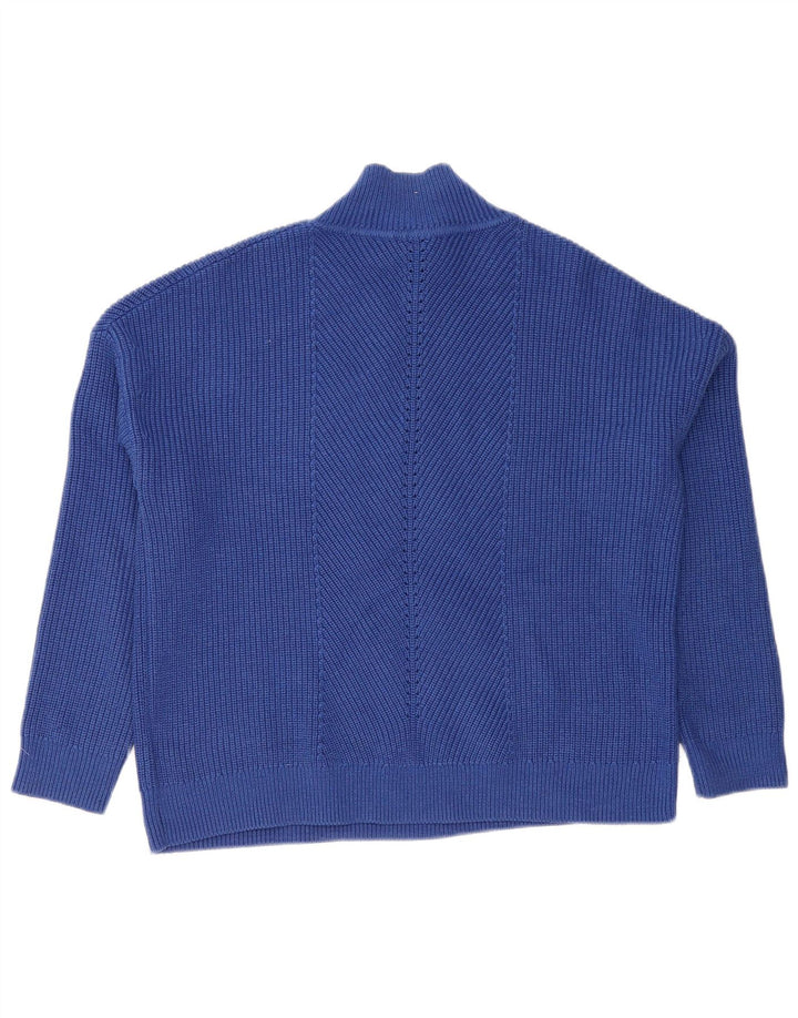Hobbs Womens Turtle Neck Jumper Sweater UK 16 Large Blue