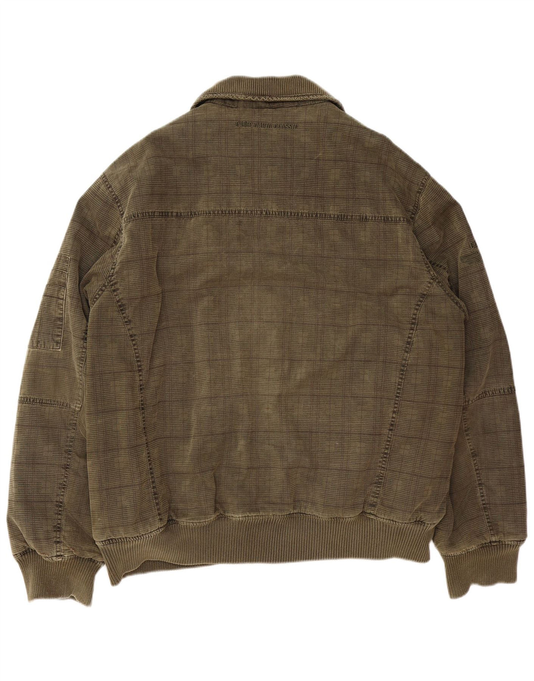 CAMP DAVID Mens Bomber Jacket UK 44 2XL Khaki Check