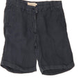 DACK'S Womens Chino Shorts IT 42 Medium W29  Navy Blue Linen Vintage Dack's and Second-Hand Dack's from Messina Hembry 