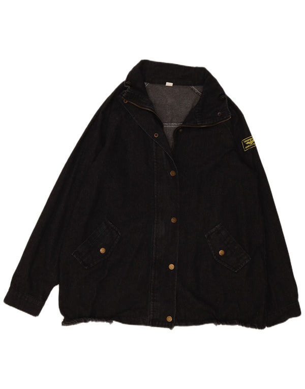 Vintage Womens Denim Jacket UK 20 2XL Navy Blue