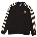 ADIDAS Girls Tracksuit Top Jacket 11-12 Years Black Polyester