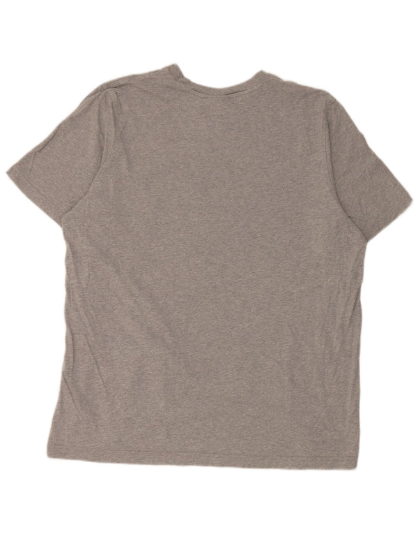 Adidas Mens Graphic T-Shirt Top XL Grey Flecked Cotton