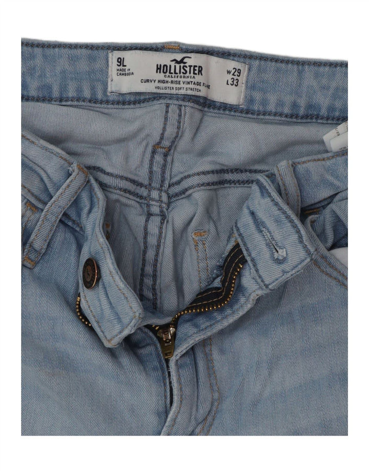 Hollister Womens Curvy High Rise Flared Jeans US 9 Medium W29 L33 Blue