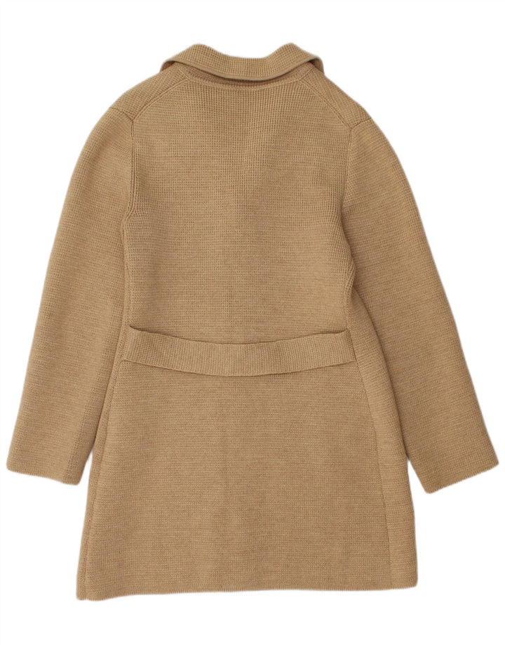 Vintage Womens Knit Coat UK 12 Medium Beige