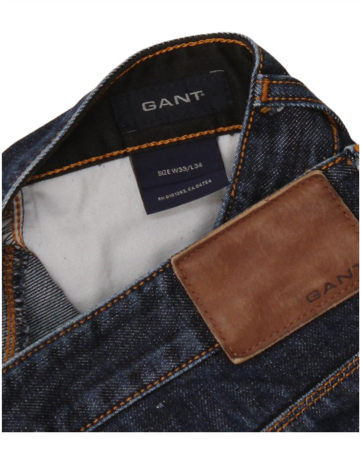 GANT Mens Straight Jeans W33 L34 Navy Blue