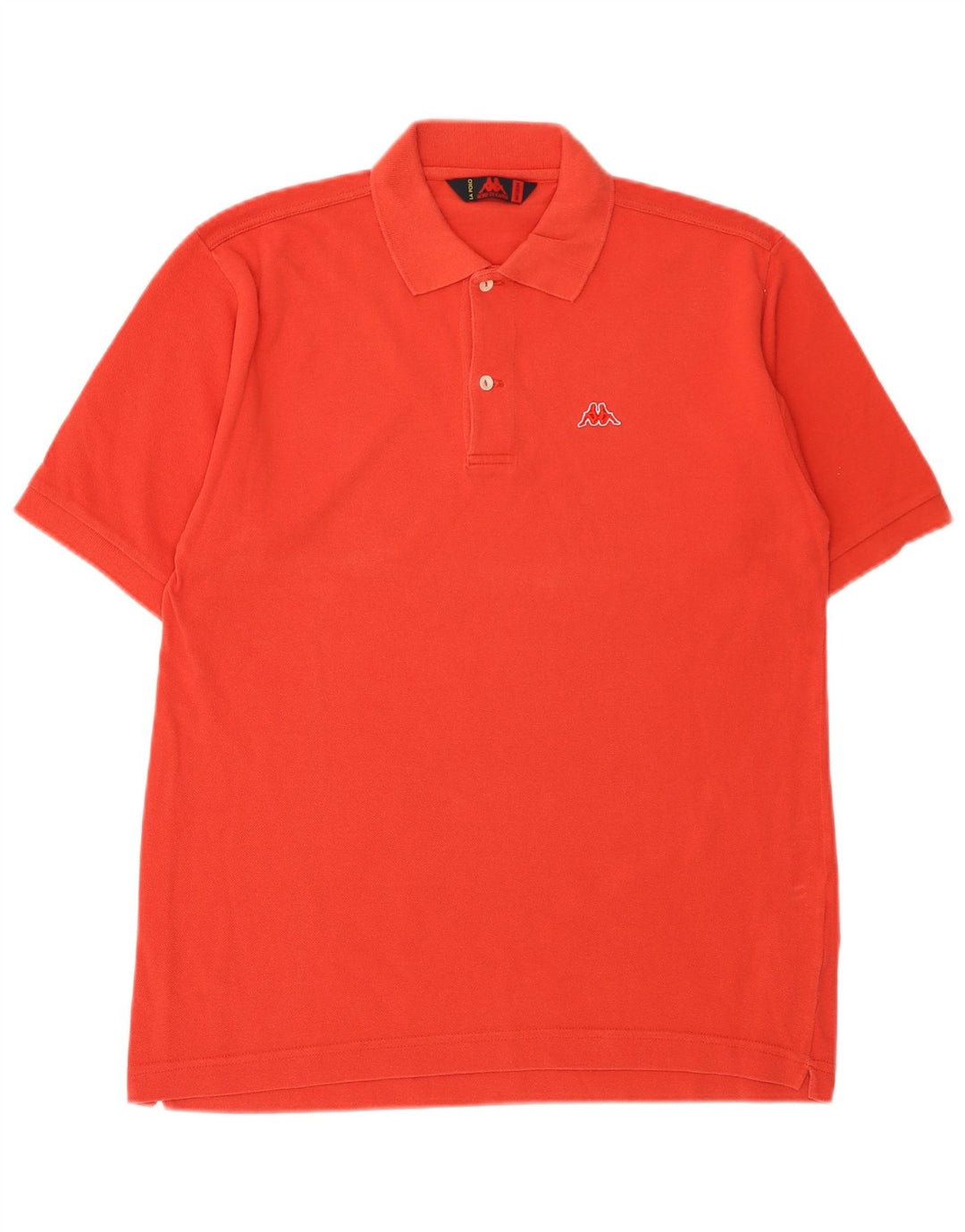 Kappa Mens Polo Shirt Medium Orange Cotton