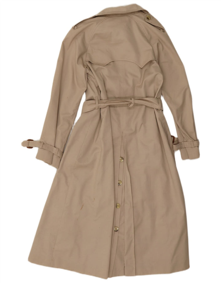 Aquarama Womens Trench Coat UK 10 Small Beige Polyester