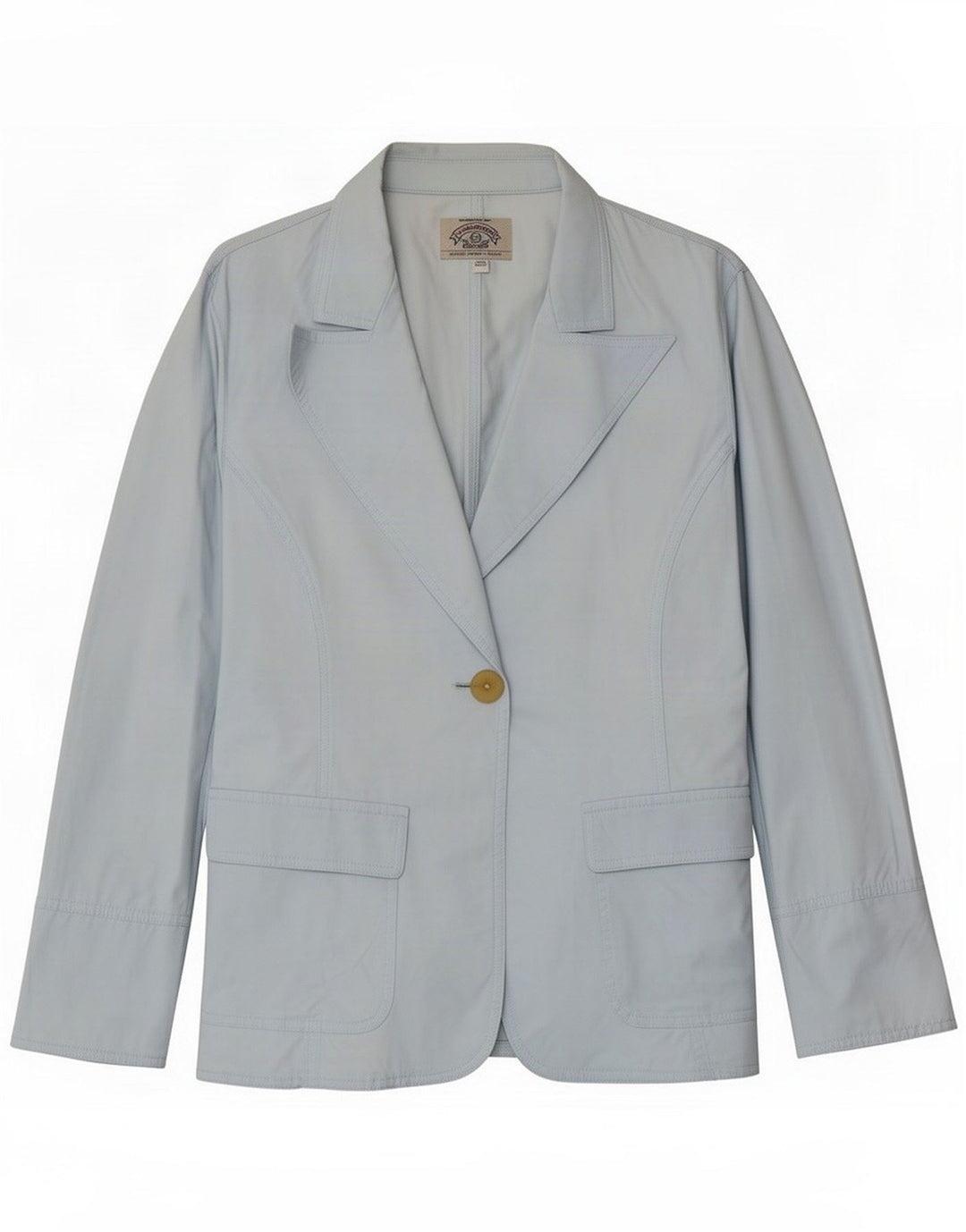 Armani Womens 1 Button Blazer Jacket UK 16 Large Blue Cotton