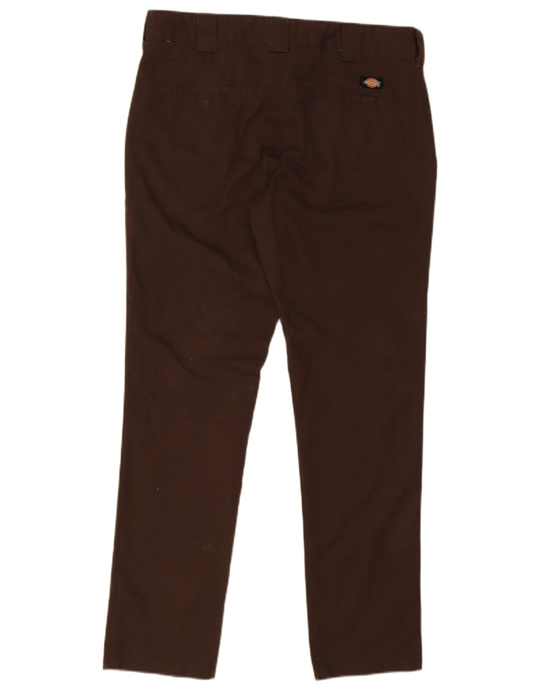 Dickies Mens Slim Chino Trousers W33 L32 Brown Polyester