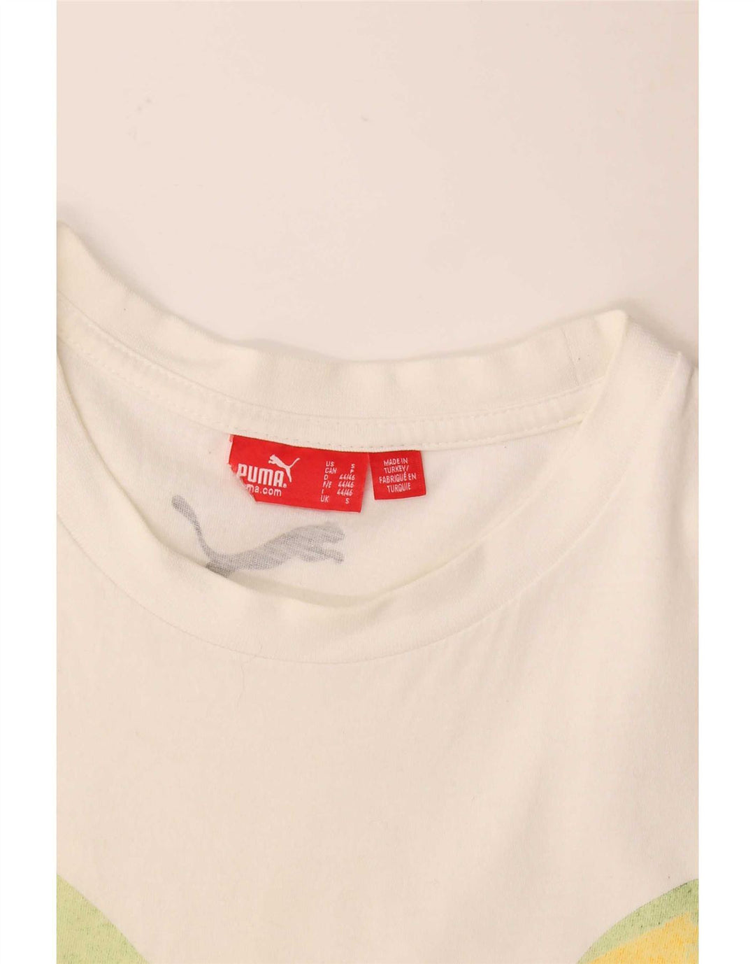 Puma Mens Graphic T-Shirt Top Small White