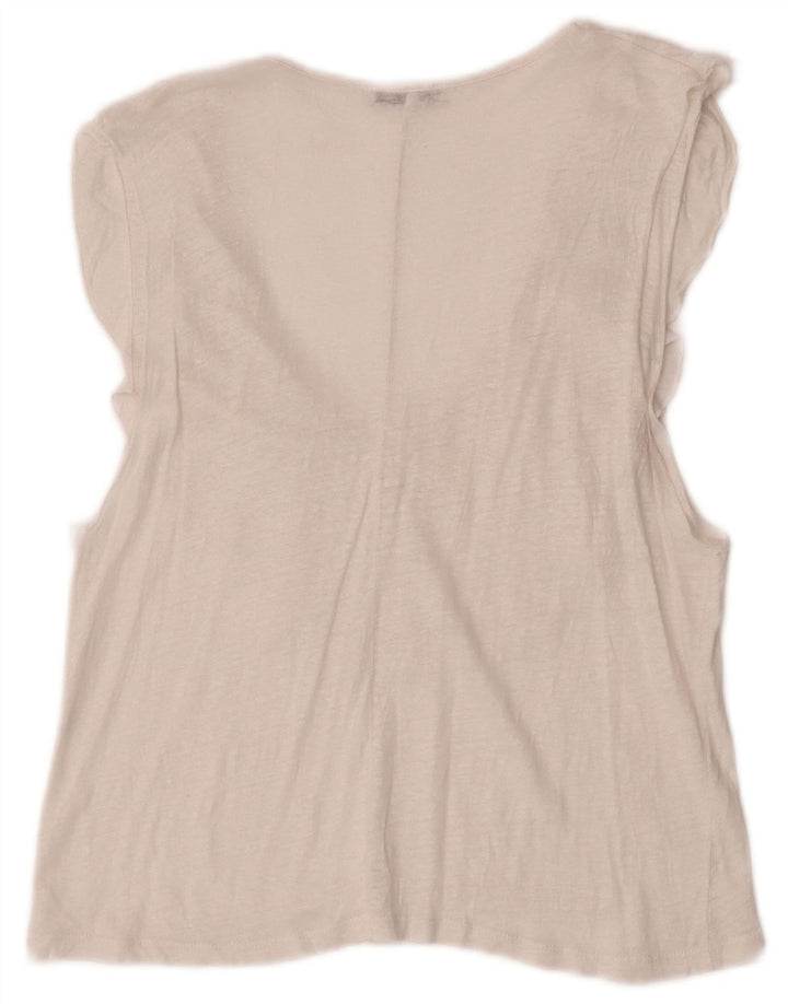 Zara Womens Sleeveless Blouse Top UK 12 Medium White Flecked