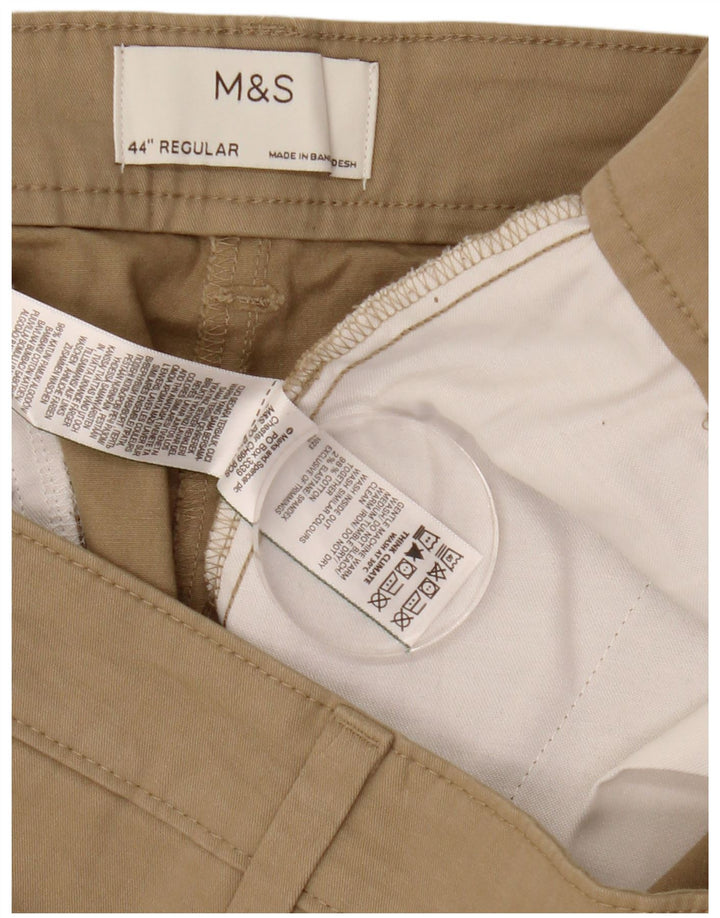 Marks & Spencer Mens Chino Shorts W44 2XL Beige Cotton