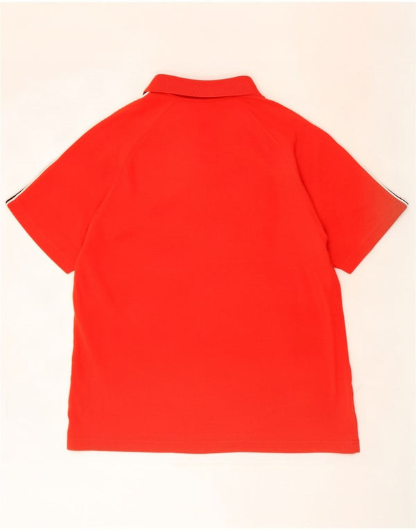 Fila Mens Polo Shirt Large Red Colourblock Polyamide
