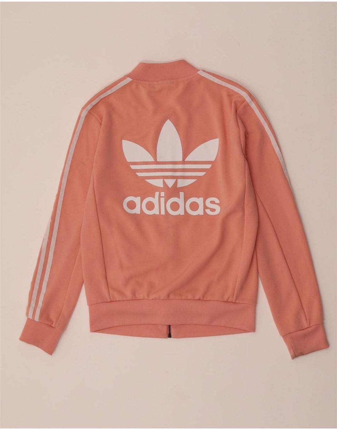 Adidas Womens Graphic Tracksuit Top Jacket UK 8 Small Pink Polyester