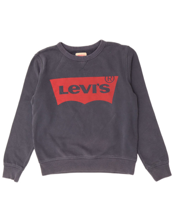Levi's Boys Graphic Regular Fit Sweatshirt Jumper 13-14 Years Navy Blue