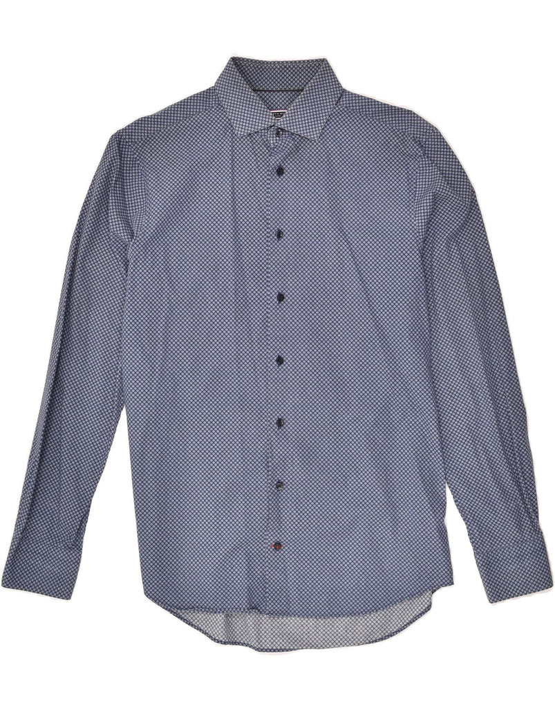 TOMMY HILFIGER Mens Slim Fit Shirt Size 15 1/2 39 Medium Blue Polka Dot | Vintage Tommy Hilfiger | Thrift | Second-Hand Tommy Hilfiger | Used Clothing | Messina Hembry 