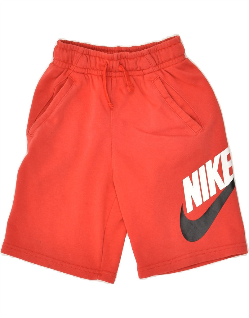 NIKE Boys Graphic Sport Shorts 10-11 Years Medium  Red Cotton | Vintage Nike | Thrift | Second-Hand Nike | Used Clothing | Messina Hembry 