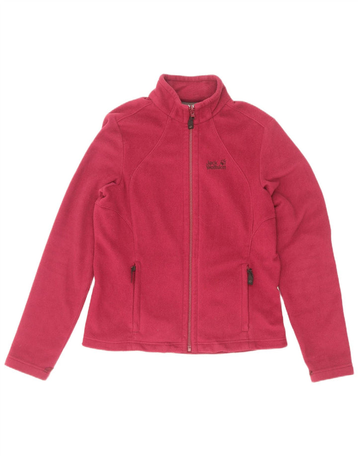 Jack Wolfskin Womens Fleece Jacket UK 12/14 Medium Pink Polyester