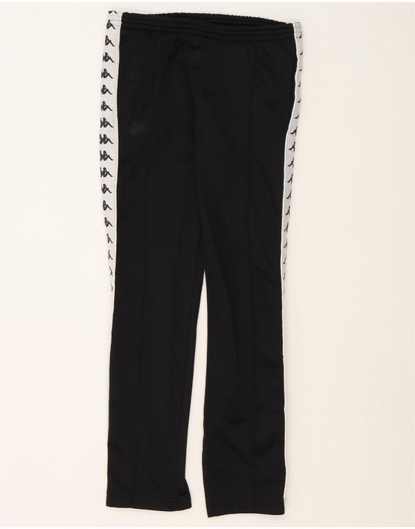 Kappa Womens Graphic Tracksuit Trousers UK 6 XS Black Colourblock Polyester