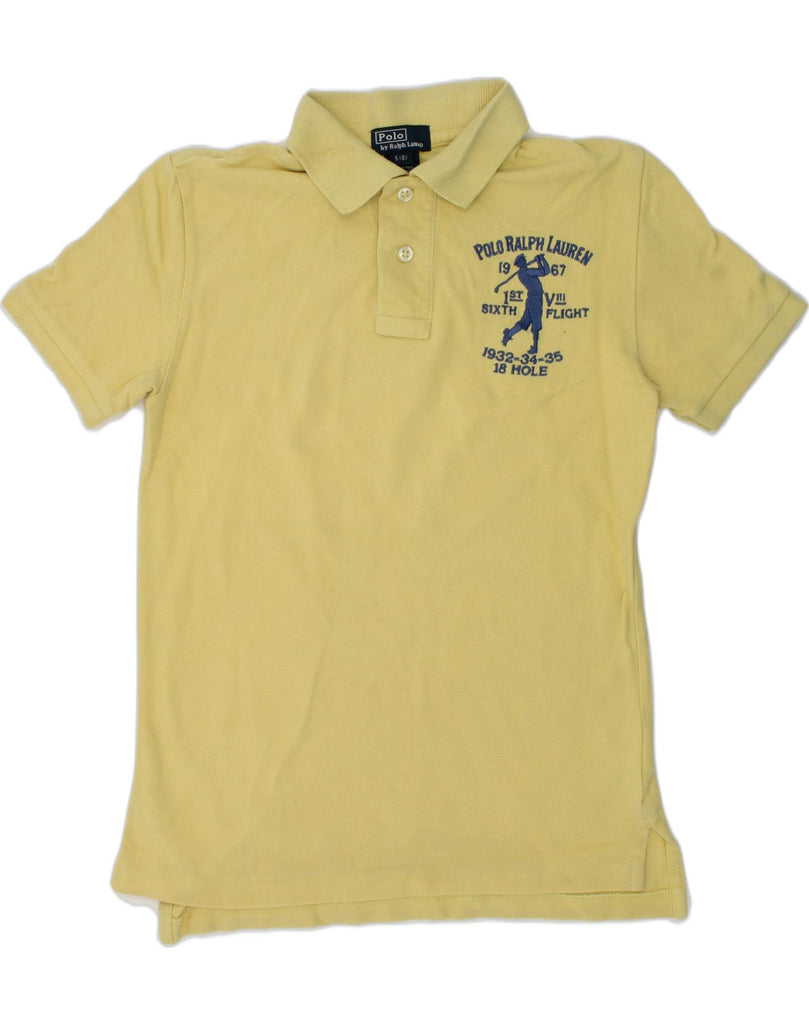 POLO RALPH LAUREN Boys Polo Shirt 7-8 Years Small  Yellow Cotton | Vintage Polo Ralph Lauren | Thrift | Second-Hand Polo Ralph Lauren | Used Clothing | Messina Hembry 