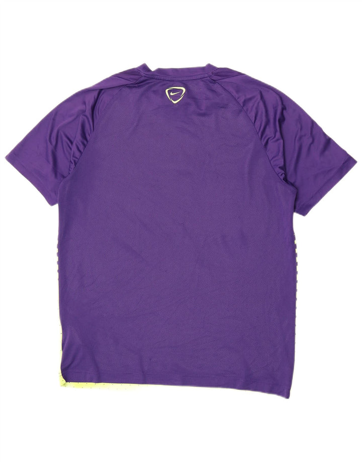 Nike Mens Dri Fit Graphic T-Shirt Top Large Purple Geometric Polyester