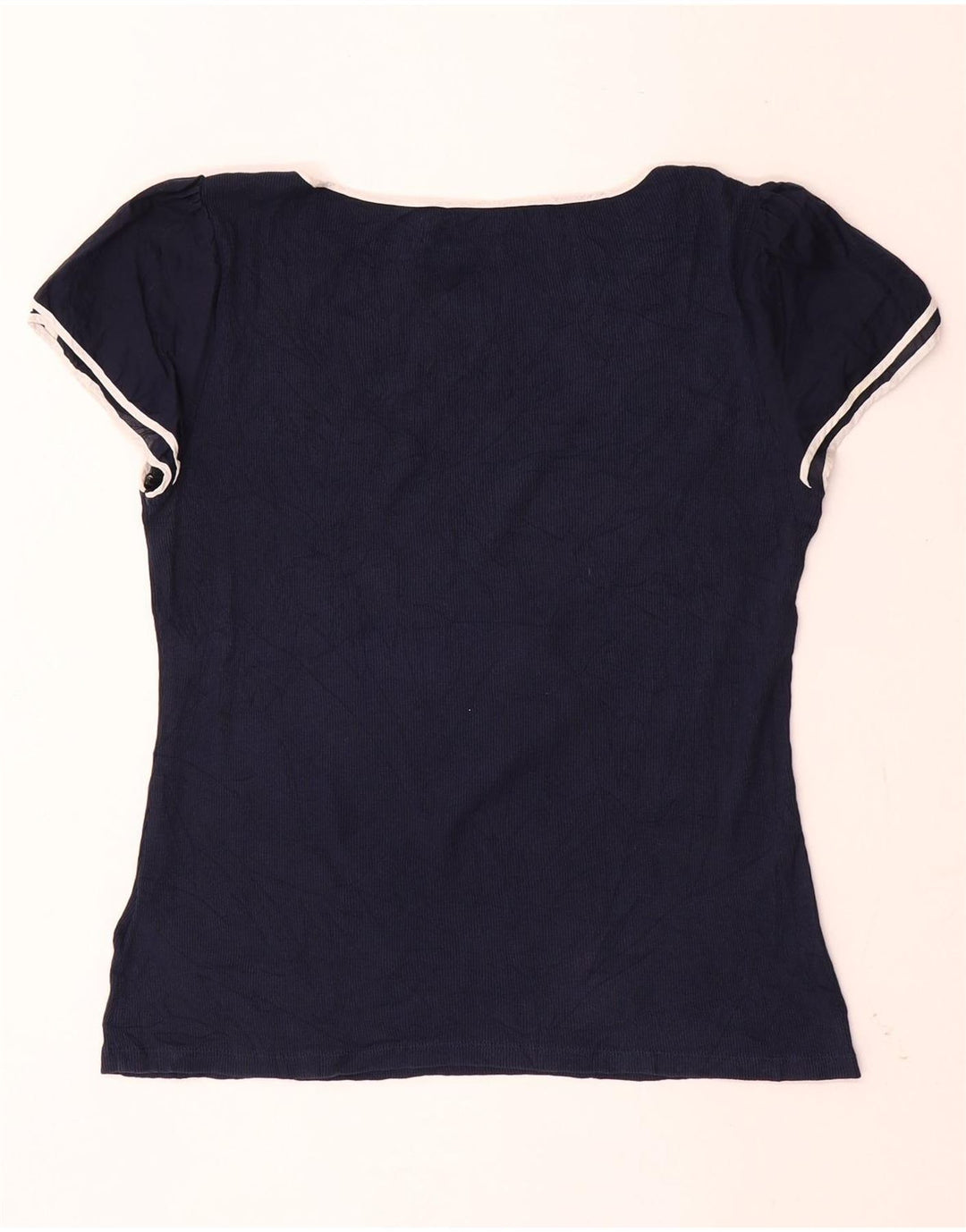 Ralph Lauren Womens T-Shirt Top UK 14 Large Navy Blue Cotton
