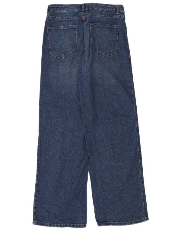 Marks & Spencer Mens Wide Leg Jeans UK 12 Medium W32 L32 Blue Cotton
