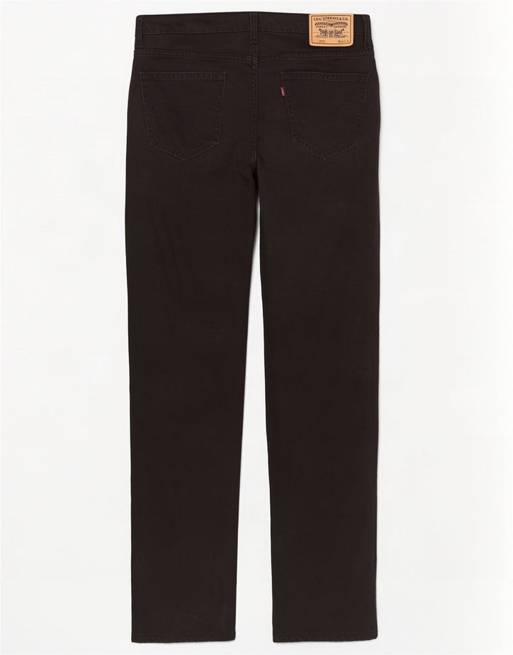 Levi's Mens 752 Straight Jeans W34 L34 Black Cotton