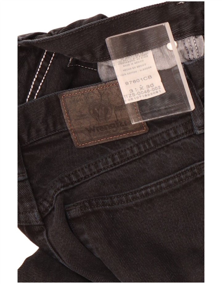 Wrangler Mens Cropped Jeans W31 L24 Black Cotton