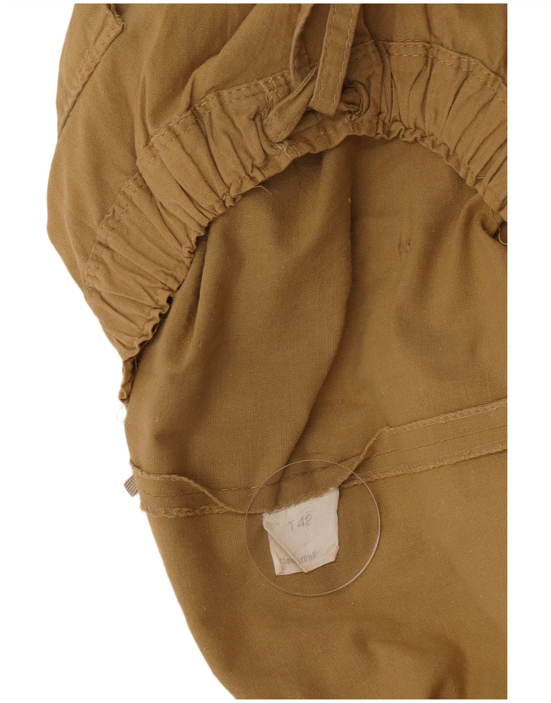 Vintage Womens A-Line Skirt IT 42 Medium  Khaki Cotton