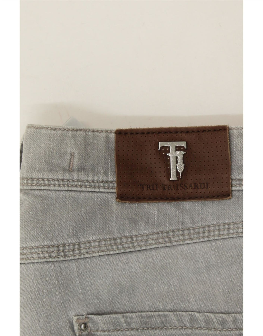 TRUSSARDI Womens Straight Jeans W31 L28 Grey Cotton Vintage Trussardi and Second-Hand Trussardi from Messina Hembry 