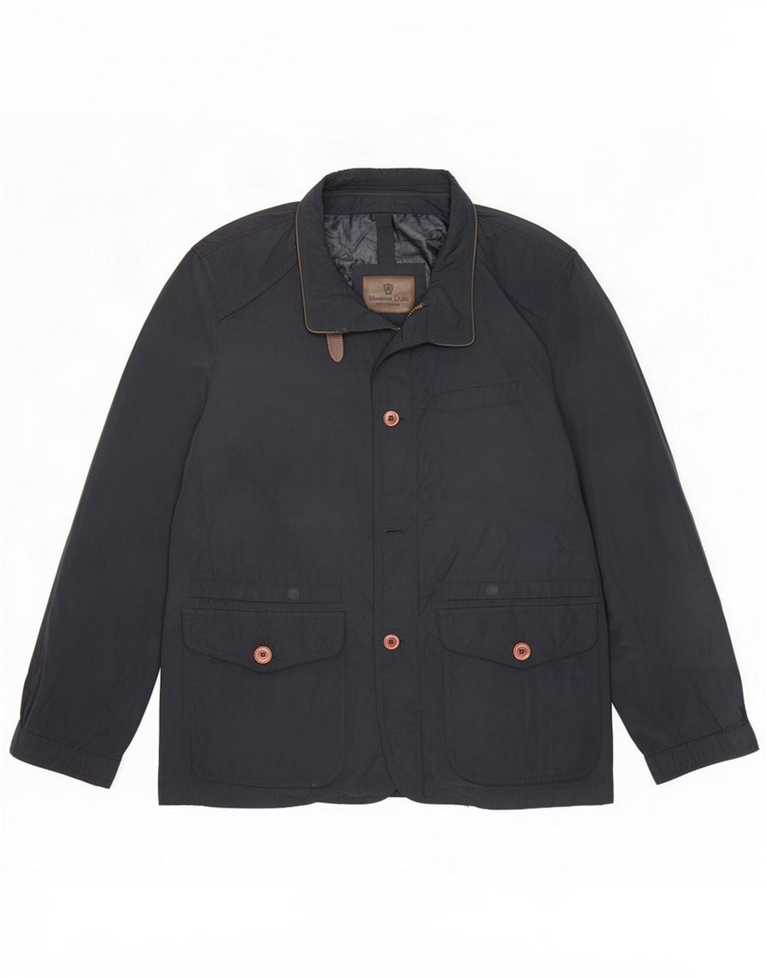 Massimo Dutti Mens Utility Jacket UK 40 Large Navy Blue Polyester