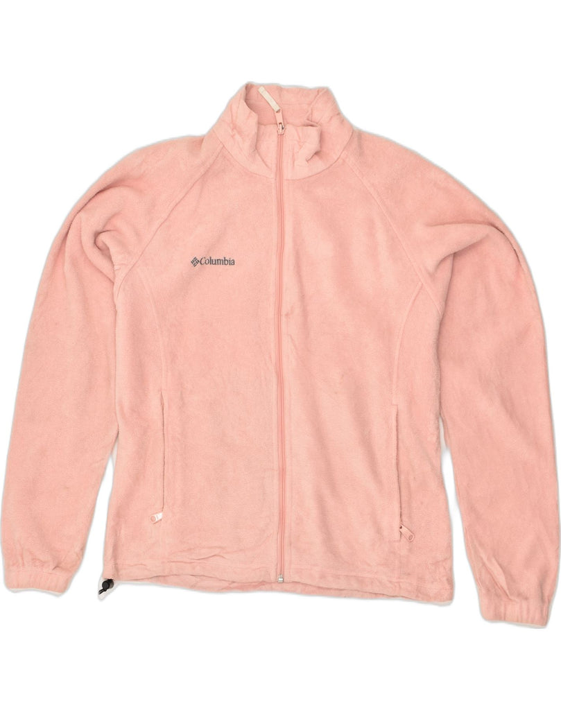 COLUMBIA Womens Fleece Jacket UK 14 Medium Pink Polyester | Vintage Columbia | Thrift | Second-Hand Columbia | Used Clothing | Messina Hembry 