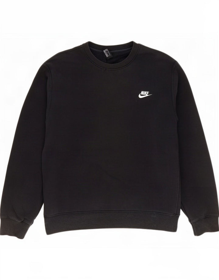 Nike Mens Sweatshirt Jumper Large Black Cotton