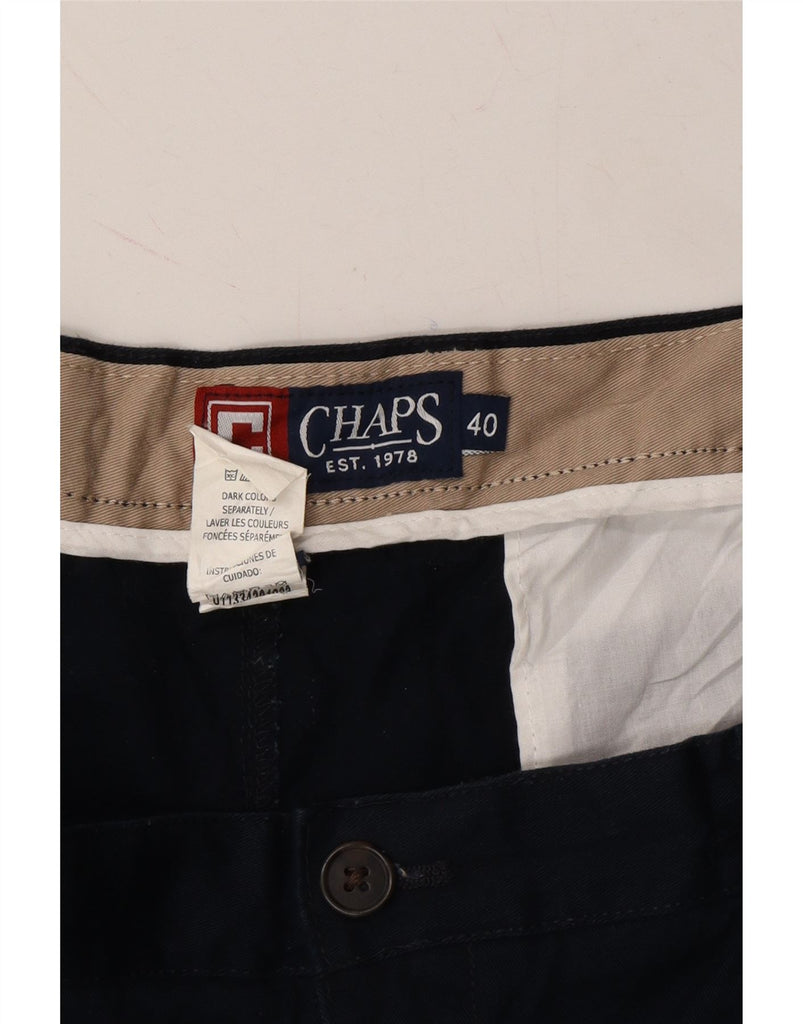 CHAPS Mens Pegged Chino Shorts W40 XL Navy Blue Cotton Vintage Chaps and Second-Hand Chaps from Messina Hembry 