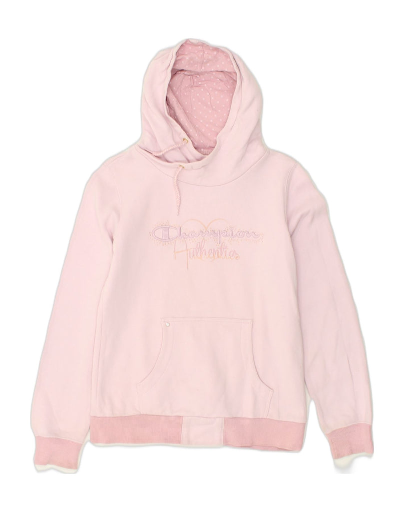 CHAMPION Girls Hoodie Jumper 13-14 Years XL Pink Cotton | Vintage Champion | Thrift | Second-Hand Champion | Used Clothing | Messina Hembry 