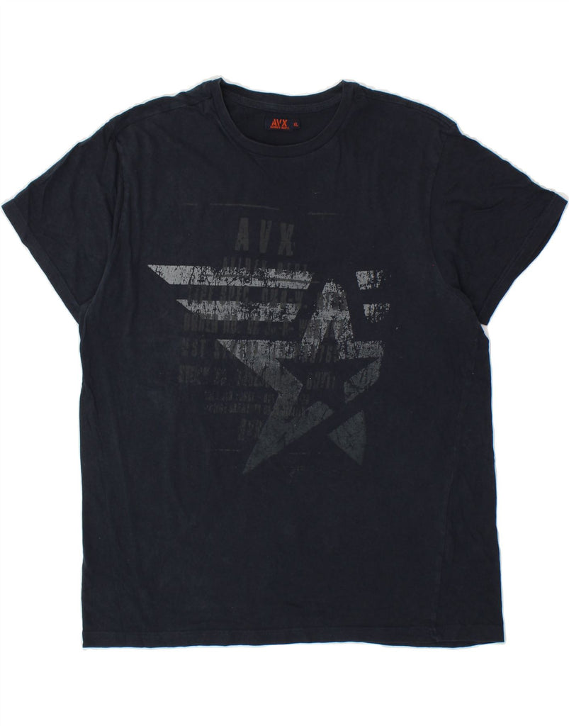 AVIREX Mens Graphic T-Shirt Top XL Navy Blue Cotton Vintage Avirex and Second-Hand Avirex from Messina Hembry 